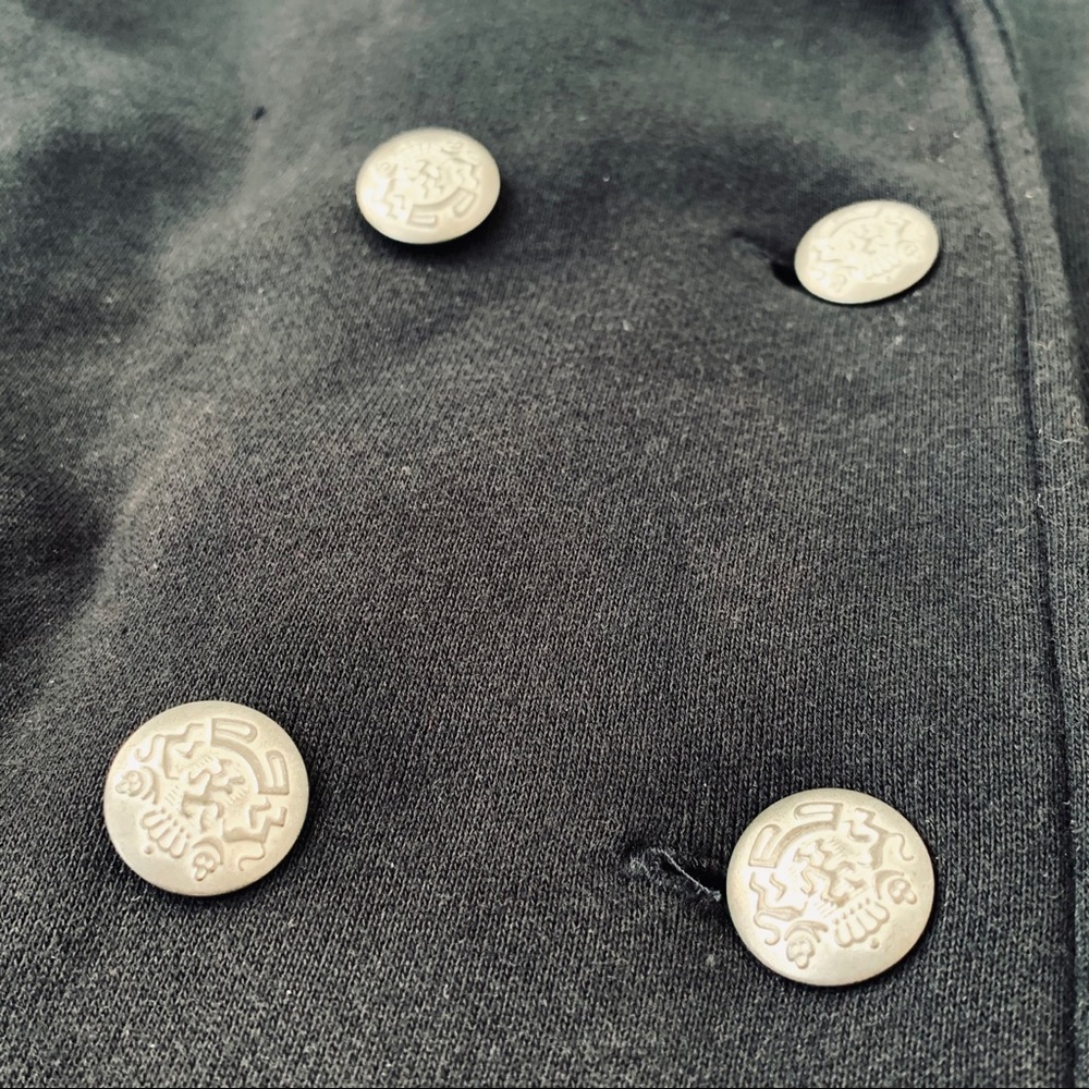 New Gap Double Breasted Button Jacket Black - image 4